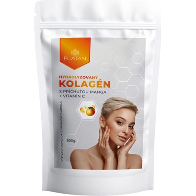 PLATAN Hydrolyzovaný kolagén Mango+Vitamín C 500 g