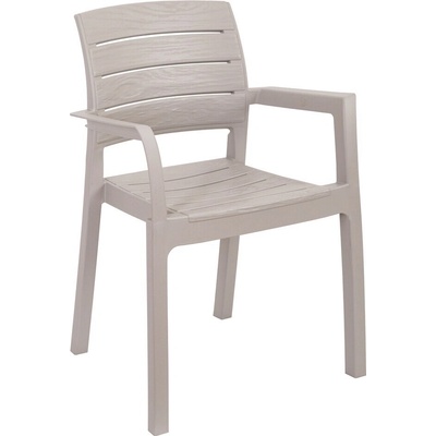 RECANATI plastové křeslo - taupe-šedá TOOMAX