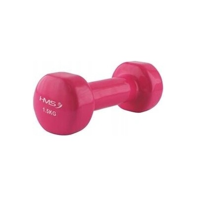 HMS liatinová jednoručka potiahnutá vinylom na cvičenie fitness 1,5 kg