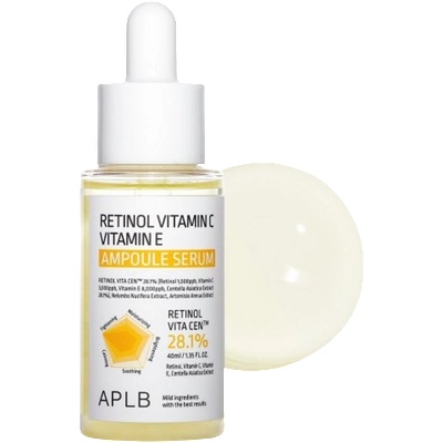 APLB Retinol Vitamin C Vitamin E Ampoule Serum - Ампулен серум за лице с ретинол, витамин C и витамин E 40мл