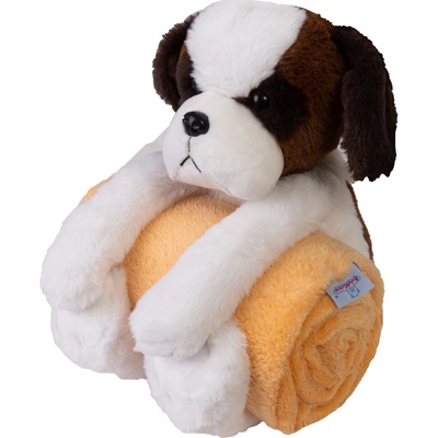 Babymatex Deka CAROL Oranžová s plyšákom Pes