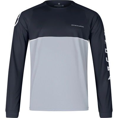 Endura Мъжка фланелка с дълъг ръкав за колоездене Endura Core Printed L/S Tee Cycling jersey - Black (056-3531-0113)