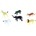 Rappa Комплект фигурки Rappa - Диви животни, 6 броя, 6-7 cm (208025)