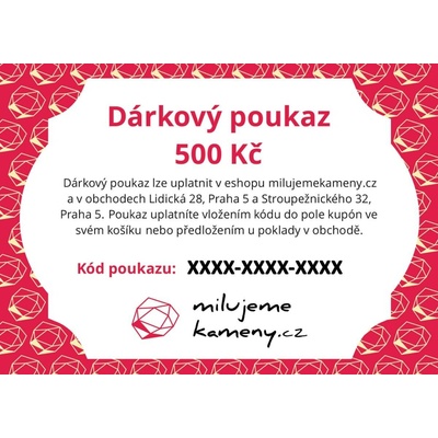 Dárkový poukaz 500 Kč - kartička