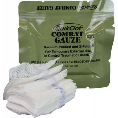 QuikClot Combat Gauze Z-Folded 7,5 cm x 3,7 m