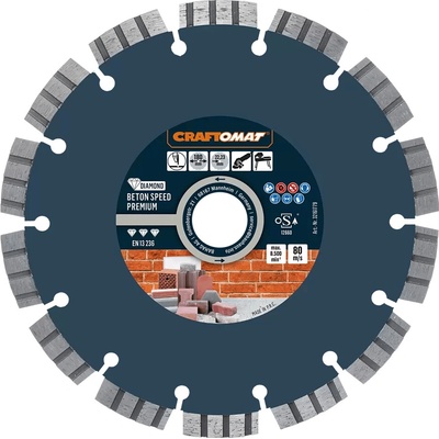 Craftomat Rezný kotúč diamantový 180 x 2,6 x 22,23 mm 6680007