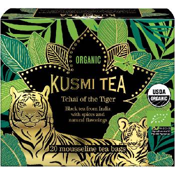Kusmi Tea Био черен чай Tchai of the Tiger в муселинови торбички 20 бр (21685A1120)