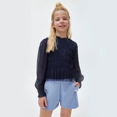 Mayoral Бермуди велур за момиче в светло синьо Майорал