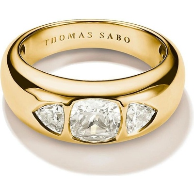 Thomas Sabo TR2525 414 14 prstýnek with faceted white zirconia stones Gold plated