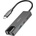 LogiLink UA0432, USB 3.2 Gen 1, USB-C към 2.5G Ethernet, 2500Mbps, 3x USB, сив (UA0432)