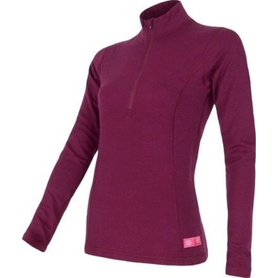 Sensor Double Face Merino Wool zip Lilla