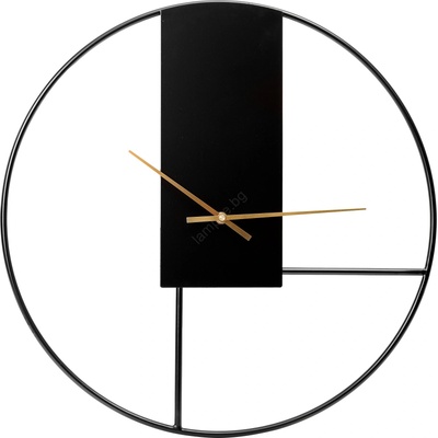 Platinet Стенен часовник Ø 50 см, 1xAA, черно/златисто (PL0537)