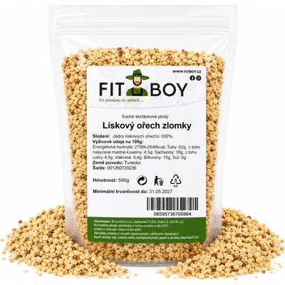 FITBOY Lískový ořech zlomky 500 g