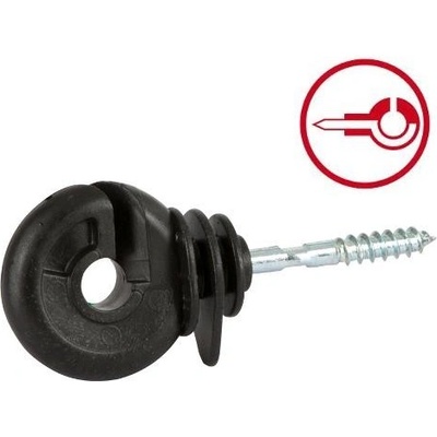 Izolátor pro elektrické ohradníky ECONOMY DS s průchozím vrutem 5 mm - karton 500 ks