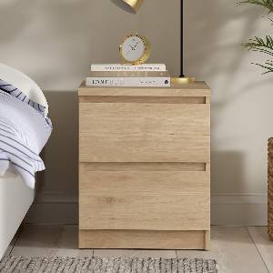  Нощно шкафче Naia с 2 чекмеджета Jackson Hickory - emdesign - 116,37 лв