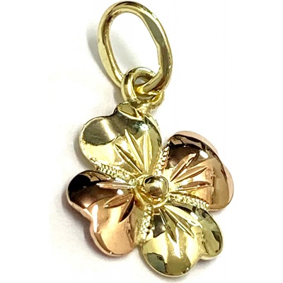 Zlatnictví Zlatíčko Zlatý přívěsek čtyřlístek 02.0175