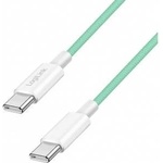 LogiLink USB 2.0 Type-C Cable C/M > C/M, Nylon, 60W green 0.5m