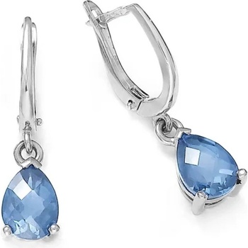 Blink-Blink náušnice z bieleho zlata s Topásom 3466BToG