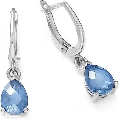 Blink-Blink náušnice z bieleho zlata s Topásom 3466BToG