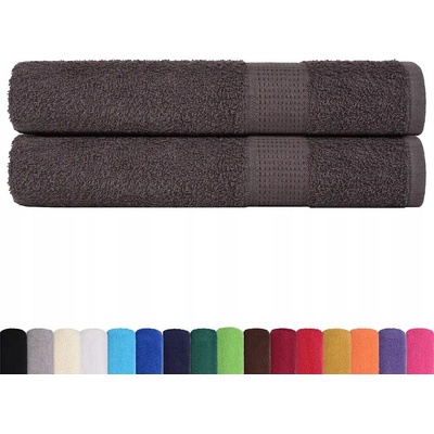 vidaXL Ručníky 2 ks antracitová 100 x 200 cm