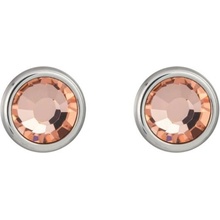 Bohemia Crystal Preciosa náušnice z chirurgickej ocele Carlyn s českým krištáľom marhuľové 7235 49