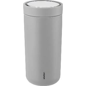 Stelton Термочаша To-Go Click с двойни стени от стомана 400 мл матово светлосива (685-13)
