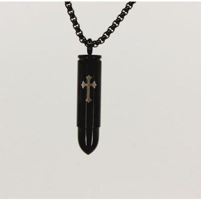 Steel Edge Přívěsek z chirurgické oceli náboj WJHC314 Černá