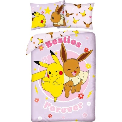 Halantex Obliečky z mikrovlákna Pokémon Besties Forever 140x200 70x90