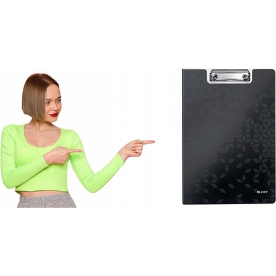 Leitz Wow A4 zavírací deska s klipem černá – Zboží Mobilmania