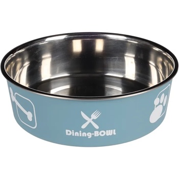 Flamingo Bella -Метална купа за храна и вода за кучета, синя, 2200 мл. /23 см