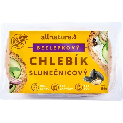Allnature Bezlepkový chlebík slunečnicový 350 g