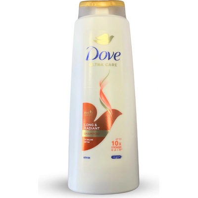 Dove Ultra Care Long & Radiant vyživující šampon pro dlouhé vlasy 400 ml