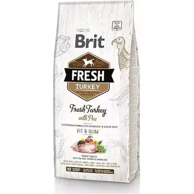 Brit Fresh Turkey with Pea Adult Fit & Slim за кучета склонни към наднормено тегло, с прясно пуешко месо и грах, 2.5kg