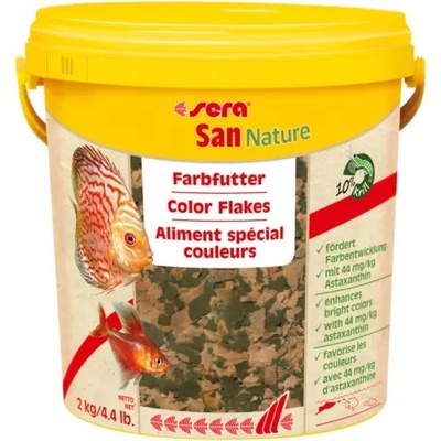 Sera San Nature - Универсална храна за подсилване на цветовете на рибите 10 000 мл. 2кг