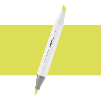 Lihová fixa OHUHU oboustranná Brush & Chisel, Lightning Yellow (Y080)