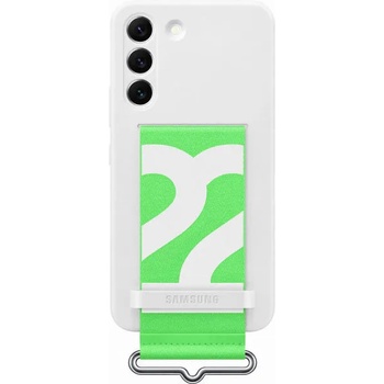 Image 1 of Samsung Galaxy S22 S901 silicone cover with strap white (EF-GS901TWEGWW)