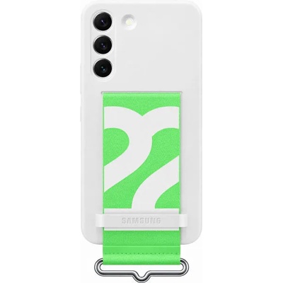 Samsung Galaxy S22 S901 silicone cover with strap white (EF-GS901TWEGWW)