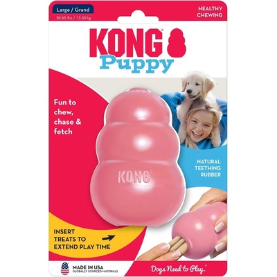 KONG Activity for Medium Puppy - Гумена играчка за дъвчене , за подрастващи кучета от средни породи, успокояващ венците ,