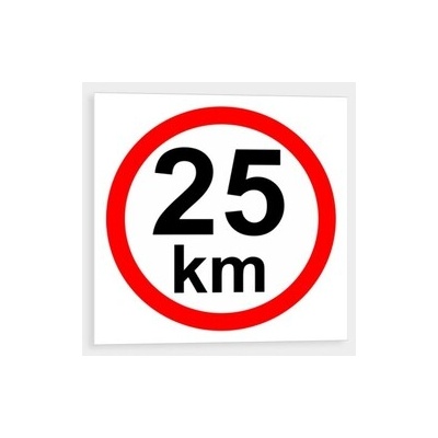 OSTATNÍ Samolepka omezení rychlosti 25 km ( 150 mm ) – Zboží Dáma