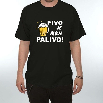 Tričko Pivo je moje palivo černá