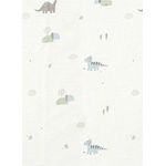 Bimbidreams Бебешки чаршаф с ластик Bimbidreams - Trex, 40 x 80 cm, White/Green (8499000702472) - baby
