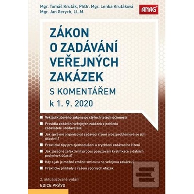 Zákon o zadávání veřejných zakázek s komentářem k 1. 9. 2020 - Tomáš Kruták