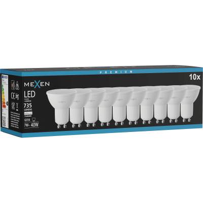Mexen Nova 10x LED крушка GU10, 7W, Неутрална - 4000K, 735 lm - L107-GU10-0740-01x10 (L107-GU10-0740-01x10)