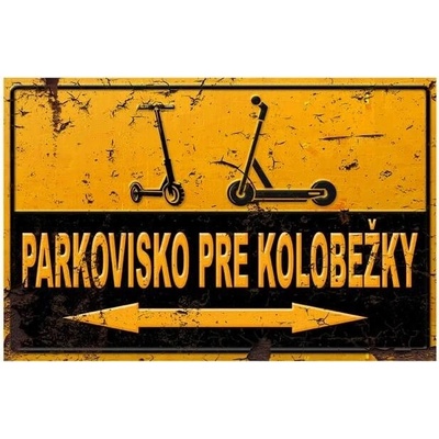 Parkovisko pre kolobežky - ceduľa 30cm x 20cm Plechová tabuľa