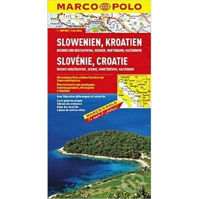 Slovinsko Chorvatsko mapa 1:800 000 MD