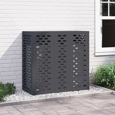 vidaXL Покритие за климатик Антрацит 110 x 50 x 105 см (865913)