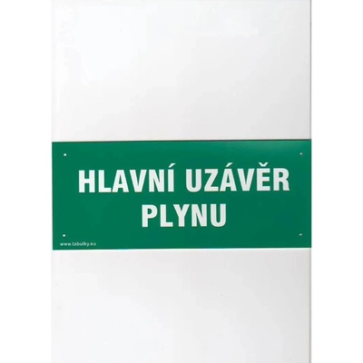 Maják Tabulka - HLAVNÍ UZÁVĚR PLYNU 210x87mm PH – Zbozi.Blesk.cz