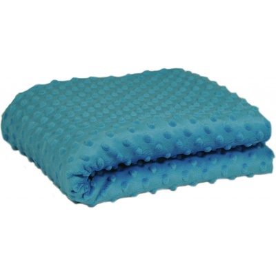Látka minky puntík, 380 g/m², šíře 160 cm, metráž, smaragdová