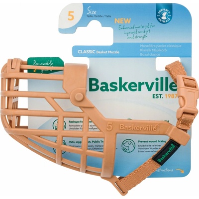 Baskerville NÁHUBEK CLASSIC 5 BÉŽOVÝ délka 6 cm obvod 24 cm