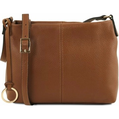 Tuscany Leather Mäkká kožená taška cez rameno TL Bag Koňaková